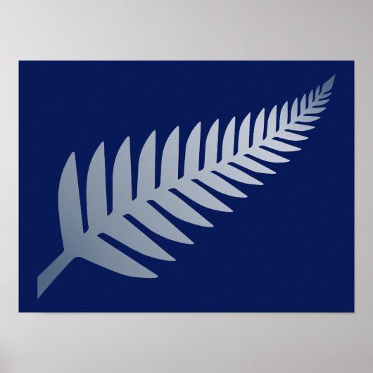 Nieuw-Zeeland Silver Fern Poster (Voorkant)