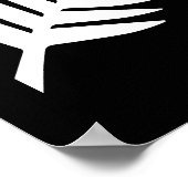 Nieuw-Zeeland Silver Fern Poster (Hoek)