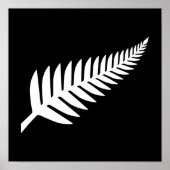 Nieuw-Zeeland Silver Fern Poster (Voorkant)