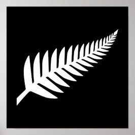 Nieuw-Zeeland Silver Fern Poster