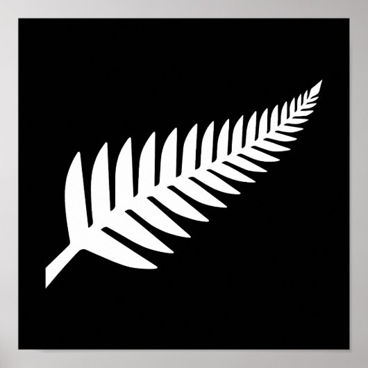 Nieuw-Zeeland Silver Fern Poster (Voorkant)