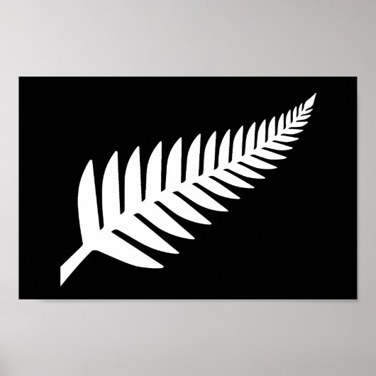 Nieuw-Zeeland Silver Fern Poster (Voorkant)