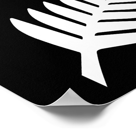 Nieuw-Zeeland Silver Fern Poster (Hoek)