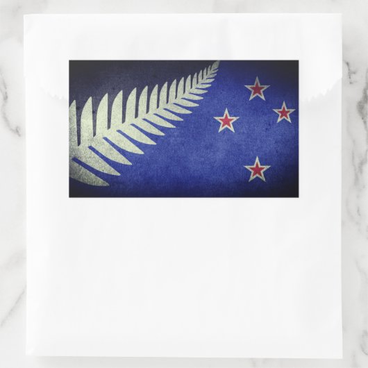 Nieuw-Zeeland Silver Fern Rechthoekige Sticker (Tas)