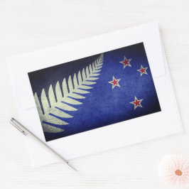 Nieuw-Zeeland Silver Fern Rechthoekige Sticker
