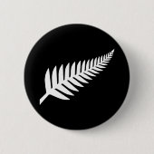 Nieuw-Zeeland Silver Fern Ronde Button 5,7 Cm (Voorkant)