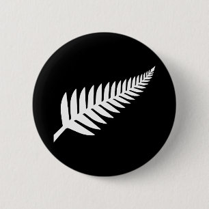 Nieuw-Zeeland Silver Fern Ronde Button 5,7 Cm