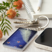 Nieuw-Zeeland Silver Fern Sleutelhanger (Voorkant Rechts)