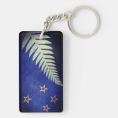 Nieuw-Zeeland Silver Fern Sleutelhanger (achterkant)