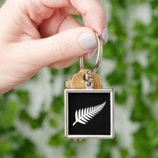 Nieuw-Zeeland Silver Fern Sleutelhanger (Hand)