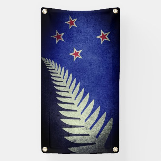 Nieuw-Zeeland Silver Fern Spandoek (Verticaal)