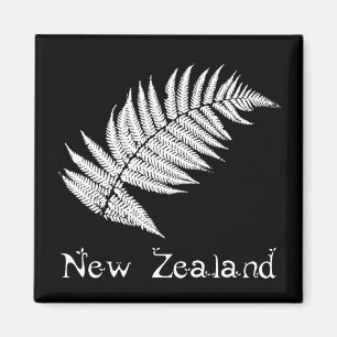 Nieuw-Zeeland Silver Fern Square Magnet