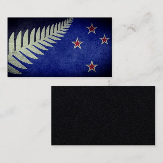 Nieuw-Zeeland Silver Fern Visitekaartje (Voorkant / Achterkant)