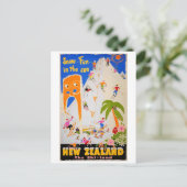 Nieuw-Zeeland Sneeuwpret in de zonnevlek Briefkaart (Staand voorkant)