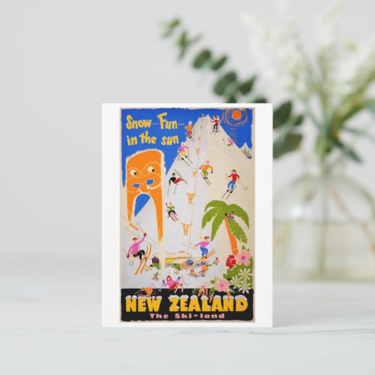 Nieuw-Zeeland Sneeuwpret in de zonnevlek Briefkaart (Staand voorkant)