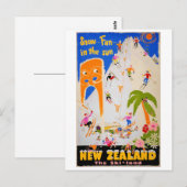 Nieuw-Zeeland Sneeuwpret in de zonnevlek Briefkaart (Voorkant / Achterkant)