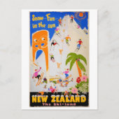 Nieuw-Zeeland Sneeuwpret in de zonnevlek Briefkaart (Voorkant)