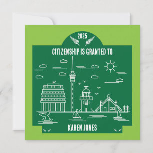 Nieuw-Zeeland Staatsburgerschap Viering Geschenk Kaart