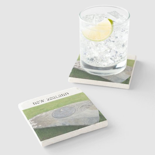Nieuw-Zeeland Stenen Onderzetter (Zijkant)