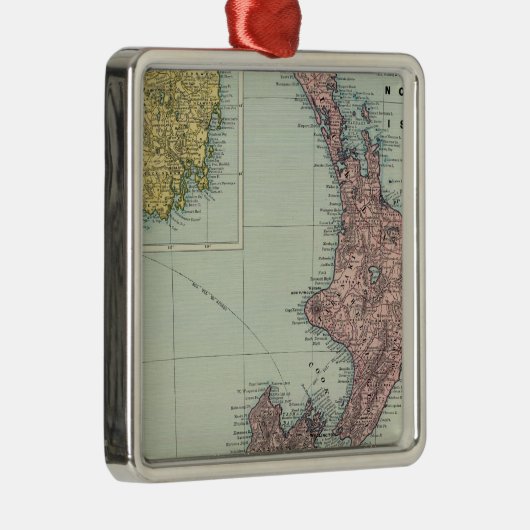 Nieuw-Zeeland, Tasmania, Fiji Metalen Ornament (Rechts)