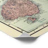 Nieuw-Zeeland, Tasmania, Fiji Poster (Hoek)