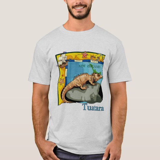 Nieuw-Zeeland Tuatara T-shirt (Voorkant)