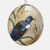 Nieuw-Zeeland Tui Keramisch Ornament (Links)