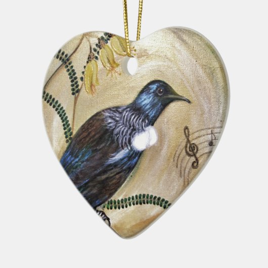 Nieuw-Zeeland Tui Keramisch Ornament (Links)