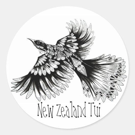 Nieuw-Zeeland Tui Sticker (Voorkant)