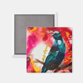 Nieuw-Zeeland Tui Vogelmagneet Magneet (Voorkant / Achterkant)
