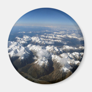 Nieuw-Zeeland Uitzicht South Island Mountains Sky Magneet