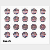 Nieuw-Zeeland US American USA United States Tree Ronde Sticker (Vel)