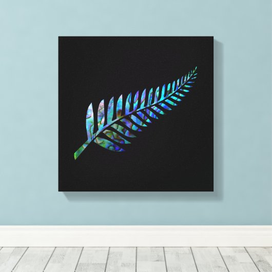 NIEUW ZEELAND VERKEERT EENVOUDIGE PAUA CANVAS AFDRUK (Insitu (Houten vloer))