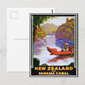 Nieuw-Zeeland via het Panama-kanaal, mensen op boo Briefkaart (Voorkant / Achterkant)