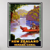 Nieuw-Zeeland via het Panamakanaal, mensen op boot Poster (Voorkant)
