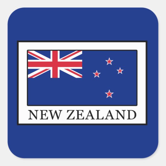 Nieuw-Zeeland Vierkante Sticker (Voorkant)
