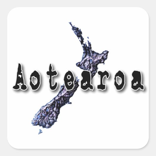 Nieuw-Zeeland Vierkante Sticker (Voorkant)