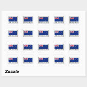 Nieuw-Zeeland Vierkante Sticker (Vel)