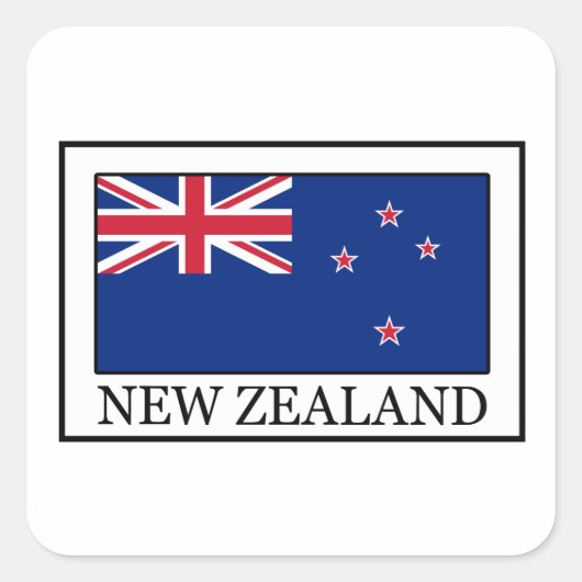 Nieuw-Zeeland Vierkante Sticker (Voorkant)