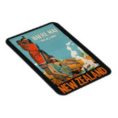 Nieuw-Zeeland vintage reismagneet Magneet (Rechterzijde)