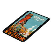 Nieuw-Zeeland vintage reismagneet Magneet (Linkerzijde)