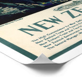 Nieuw-Zeeland Vintage Travel Poster (Hoek)