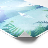 Nieuw-Zeeland Vintage Travel Poster (Hoek)