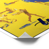 Nieuw-Zeeland Vintage Travel Poster (Hoek)