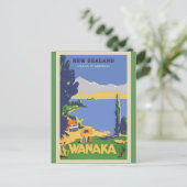 Nieuw-Zeeland Vintage Travel Poster Briefkaart (Staand voorkant)