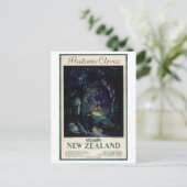 Nieuw-Zeeland Vintage Travel Poster Briefkaart (Staand voorkant)