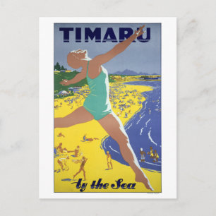 Nieuw-Zeeland Vintage Travel Poster Briefkaart