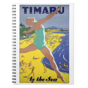 Nieuw-Zeeland Vintage Travel Poster Notitieboek