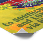 Nieuw-Zeeland Vintage Travel Poster teruggezet (Hoek)