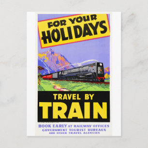 Nieuw-Zeeland Vintage Travel Poster teruggezet Briefkaart